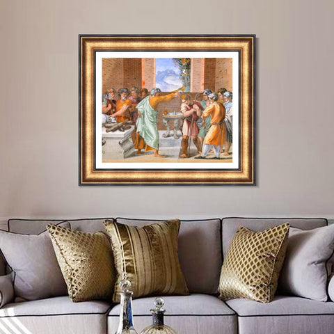 INVIN ART Framed Canvas Art Giclee Print Series#134 by Raphael/Raffaello Sanzio Wall Art Living Room Home Office Decorations