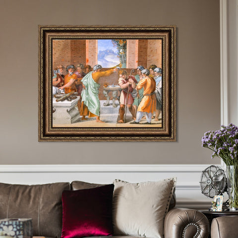 INVIN ART Framed Canvas Art Giclee Print Series#134 by Raphael/Raffaello Sanzio Wall Art Living Room Home Office Decorations