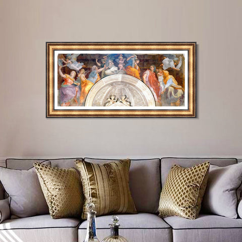 INVIN ART Framed Canvas Art Giclee Print Series#135 by Raphael/Raffaello Sanzio Wall Art Living Room Home Office Decorations