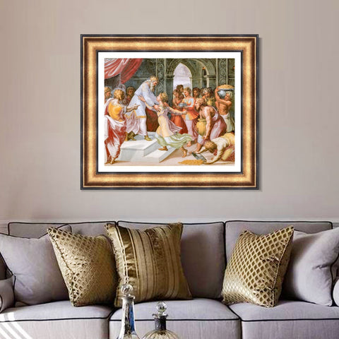 INVIN ART Framed Canvas Art Giclee Print Series#136 by Raphael/Raffaello Sanzio Wall Art Living Room Home Office Decorations