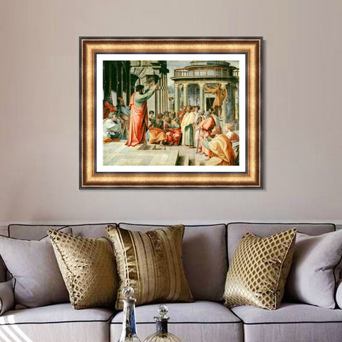 INVIN ART Framed Canvas Art Giclee Print Series#137 by Raphael/Raffaello Sanzio Wall Art Living Room Home Office Decorations
