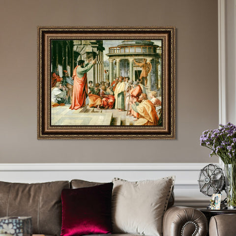 INVIN ART Framed Canvas Art Giclee Print Series#137 by Raphael/Raffaello Sanzio Wall Art Living Room Home Office Decorations