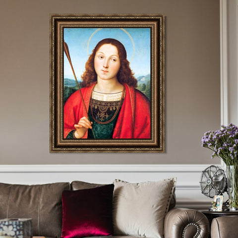 INVIN ART Framed Canvas Art Giclee Print Series#139 by Raphael/Raffaello Sanzio Wall Art Living Room Home Office Decorations