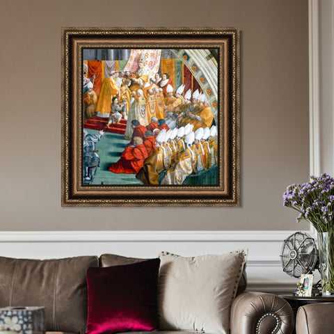 INVIN ART Framed Canvas Art Giclee Print Series#140 by Raphael/Raffaello Sanzio Wall Art Living Room Home Office Decorations