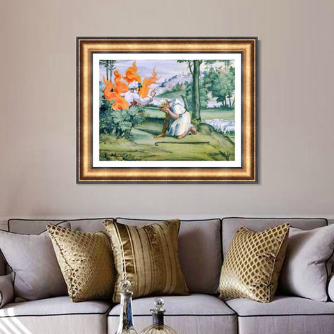 INVIN ART Framed Canvas Art Giclee Print Series#141 by Raphael/Raffaello Sanzio Wall Art Living Room Home Office Decorations