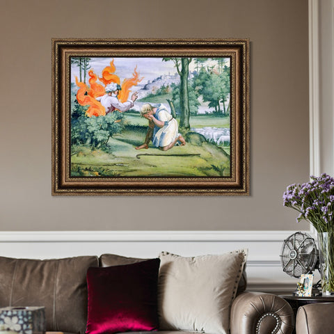 INVIN ART Framed Canvas Art Giclee Print Series#141 by Raphael/Raffaello Sanzio Wall Art Living Room Home Office Decorations