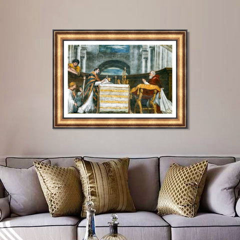 INVIN ART Framed Canvas Art Giclee Print Series#143 by Raphael/Raffaello Sanzio Wall Art Living Room Home Office Decorations
