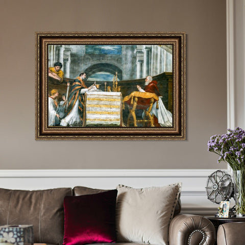 INVIN ART Framed Canvas Art Giclee Print Series#143 by Raphael/Raffaello Sanzio Wall Art Living Room Home Office Decorations