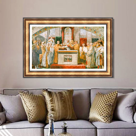 INVIN ART Framed Canvas Art Giclee Print Series#144 by Raphael/Raffaello Sanzio Wall Art Living Room Home Office Decorations