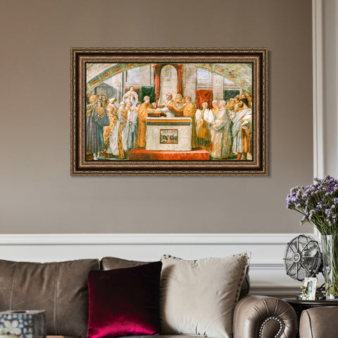 INVIN ART Framed Canvas Art Giclee Print Series#144 by Raphael/Raffaello Sanzio Wall Art Living Room Home Office Decorations