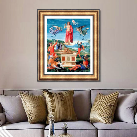 INVIN ART Framed Canvas Art Giclee Print Series#145 by Raphael/Raffaello Sanzio Wall Art Living Room Home Office Decorations