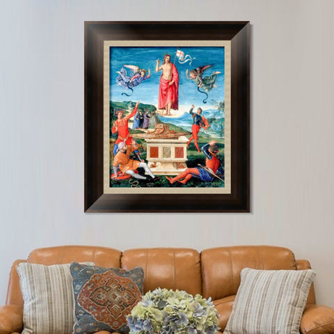 INVIN ART Framed Canvas Art Giclee Print Series#145 by Raphael/Raffaello Sanzio Wall Art Living Room Home Office Decorations