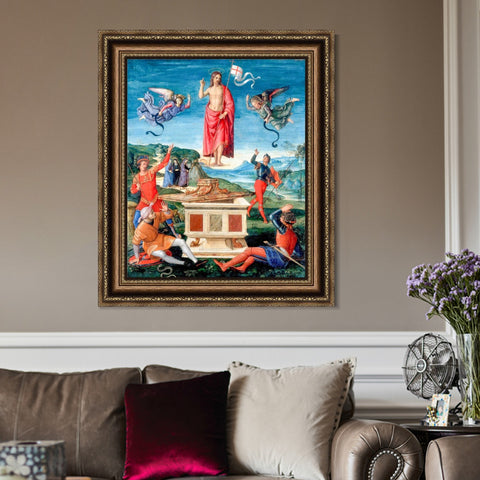 INVIN ART Framed Canvas Art Giclee Print Series#145 by Raphael/Raffaello Sanzio Wall Art Living Room Home Office Decorations