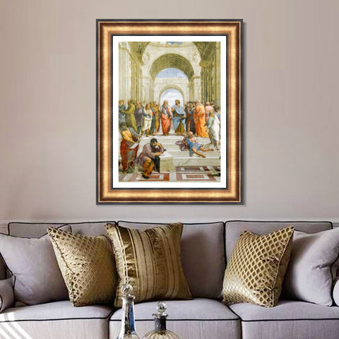 INVIN ART Framed Canvas Art Giclee Print Series#146 by Raphael/Raffaello Sanzio Wall Art Living Room Home Office Decorations