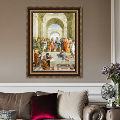 INVIN ART Framed Canvas Art Giclee Print Series#146 by Raphael/Raffaello Sanzio Wall Art Living Room Home Office Decorations