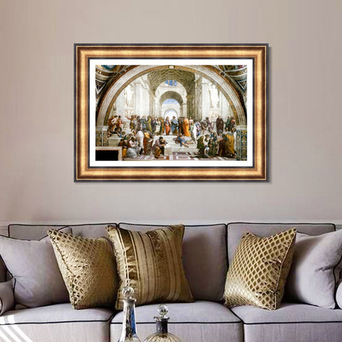 INVIN ART Framed Canvas Art Giclee Print Series#147 by Raphael/Raffaello Sanzio Wall Art Living Room Home Office Decorations