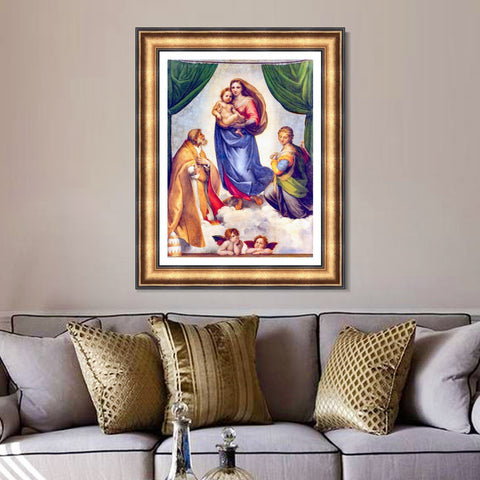 INVIN ART Framed Canvas Art Giclee Print Series#148 by Raphael/Raffaello Sanzio Wall Art Living Room Home Office Decorations