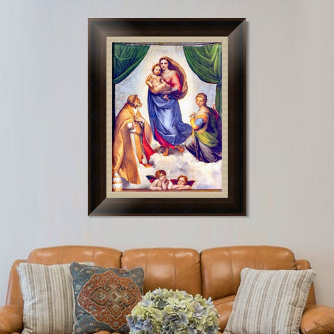 INVIN ART Framed Canvas Art Giclee Print Series#148 by Raphael/Raffaello Sanzio Wall Art Living Room Home Office Decorations