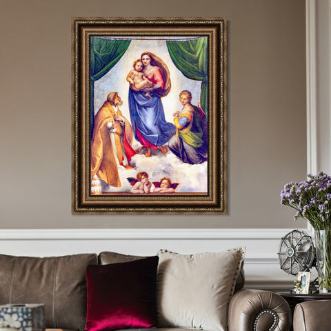 INVIN ART Framed Canvas Art Giclee Print Series#148 by Raphael/Raffaello Sanzio Wall Art Living Room Home Office Decorations