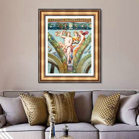 INVIN ART Framed Canvas Art Giclee Print Series#151 by Raphael/Raffaello Sanzio Wall Art Living Room Home Office Decorations