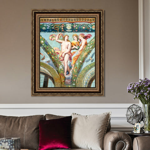 INVIN ART Framed Canvas Art Giclee Print Series#151 by Raphael/Raffaello Sanzio Wall Art Living Room Home Office Decorations