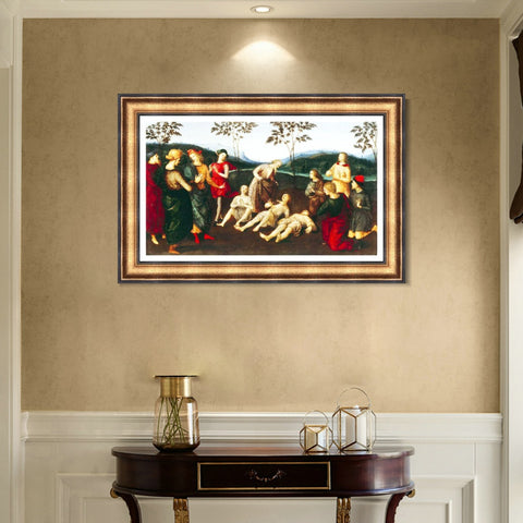 INVIN ART Framed Canvas Art Giclee Print Series#152 by Raphael/Raffaello Sanzio Wall Art Living Room Home Office Decorations