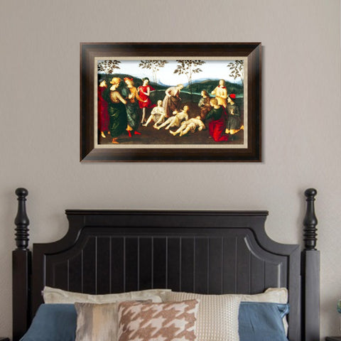 INVIN ART Framed Canvas Art Giclee Print Series#152 by Raphael/Raffaello Sanzio Wall Art Living Room Home Office Decorations