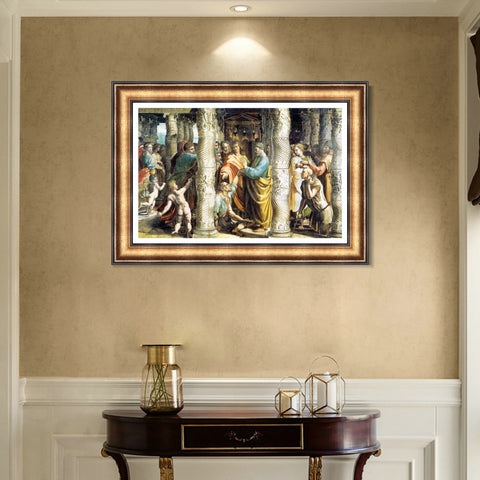 INVIN ART Framed Canvas Art Giclee Print Series#154 by Raphael/Raffaello Sanzio Wall Art Living Room Home Office Decorations