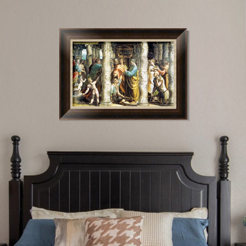 INVIN ART Framed Canvas Art Giclee Print Series#154 by Raphael/Raffaello Sanzio Wall Art Living Room Home Office Decorations
