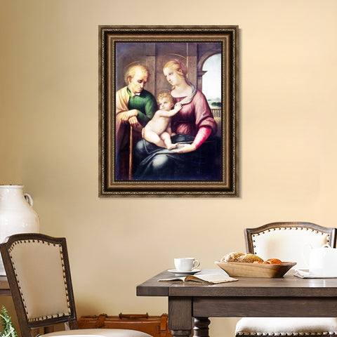 INVIN ART Framed Canvas Art Giclee Print Series#156 by Raphael/Raffaello Sanzio Wall Art Living Room Home Office Decorations