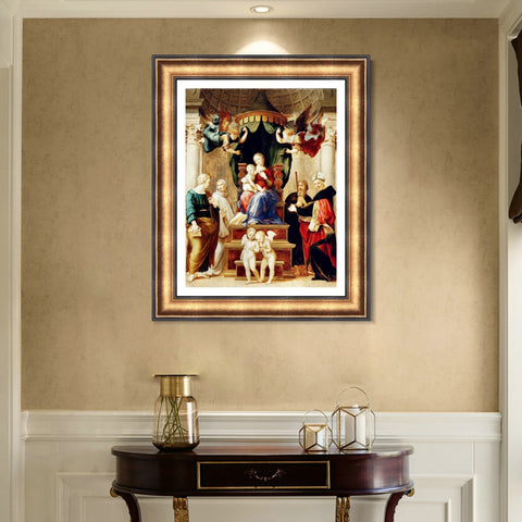 INVIN ART Framed Canvas Art Giclee Print Series#158 by Raphael/Raffaello Sanzio Wall Art Living Room Home Office Decorations