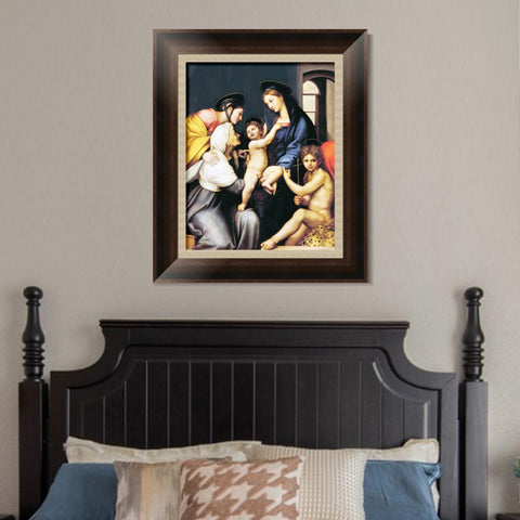 INVIN ART Framed Canvas Art Giclee Print Series#159 by Raphael/Raffaello Sanzio Wall Art Living Room Home Office Decorations