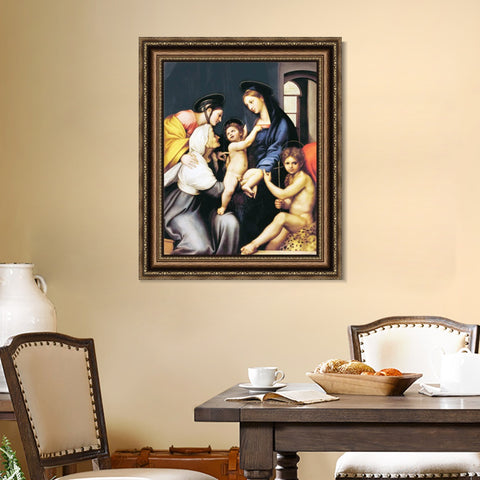 INVIN ART Framed Canvas Art Giclee Print Series#159 by Raphael/Raffaello Sanzio Wall Art Living Room Home Office Decorations