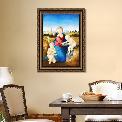 INVIN ART Framed Canvas Art Giclee Print Series#160 by Raphael/Raffaello Sanzio Wall Art Living Room Home Office Decorations