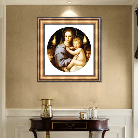 INVIN ART Framed Canvas Art Giclee Print Series#162 by Raphael/Raffaello Sanzio Wall Art Living Room Home Office Decorations