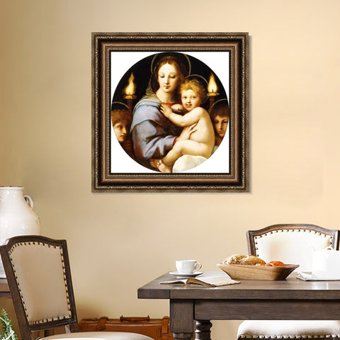 INVIN ART Framed Canvas Art Giclee Print Series#162 by Raphael/Raffaello Sanzio Wall Art Living Room Home Office Decorations