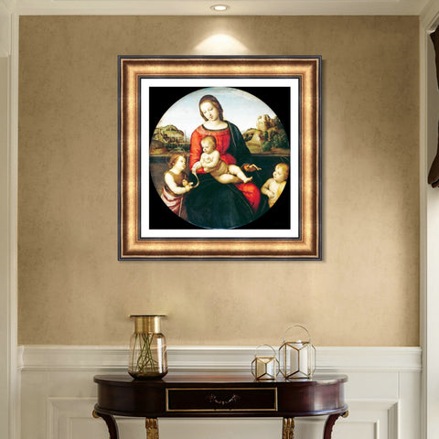 INVIN ART Framed Canvas Art Giclee Print Series#163 by Raphael/Raffaello Sanzio Wall Art Living Room Home Office Decorations