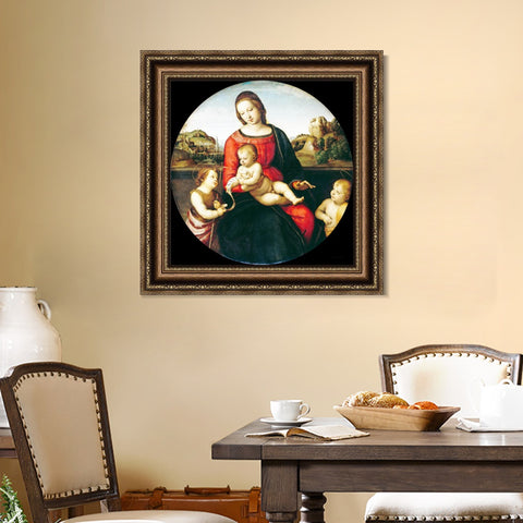 INVIN ART Framed Canvas Art Giclee Print Series#163 by Raphael/Raffaello Sanzio Wall Art Living Room Home Office Decorations