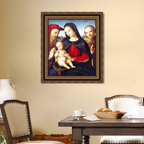 INVIN ART Framed Canvas Art Giclee Print Series#165 by Raphael/Raffaello Sanzio Wall Art Living Room Home Office Decorations