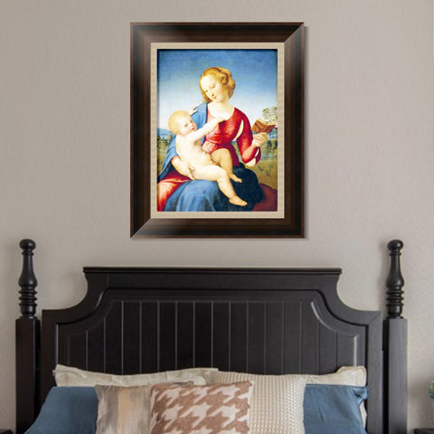 INVIN ART Framed Canvas Art Giclee Print Madonna and Child by Raphael/Raffaello Sanzio Wall Art Living Room Home Office Decorations