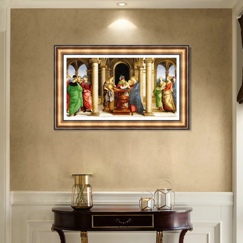 INVIN ART Framed Canvas Art Giclee Print Series#168 by Raphael/Raffaello Sanzio Wall Art Living Room Home Office Decorations