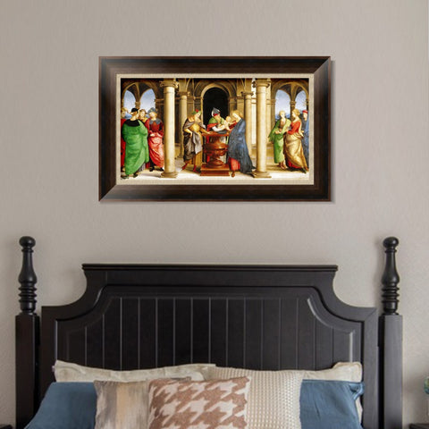 INVIN ART Framed Canvas Art Giclee Print Series#168 by Raphael/Raffaello Sanzio Wall Art Living Room Home Office Decorations