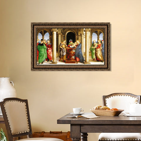 INVIN ART Framed Canvas Art Giclee Print Series#168 by Raphael/Raffaello Sanzio Wall Art Living Room Home Office Decorations