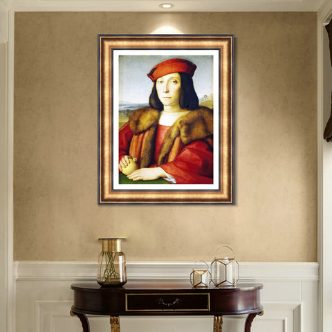 INVIN ART Framed Canvas Art Giclee Print Series#170 by Raphael/Raffaello Sanzio Wall Art Living Room Home Office Decorations