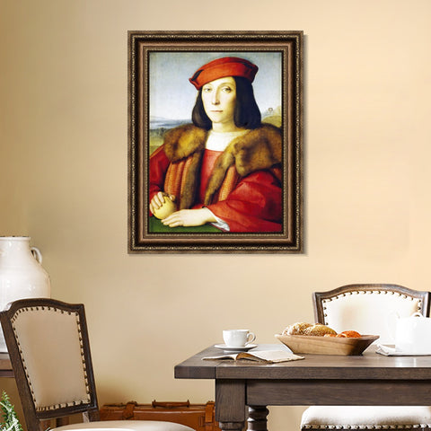 INVIN ART Framed Canvas Art Giclee Print Series#170 by Raphael/Raffaello Sanzio Wall Art Living Room Home Office Decorations