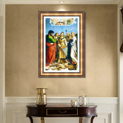 INVIN ART Framed Canvas Art Giclee Print Series#172 by Raphael/Raffaello Sanzio Wall Art Living Room Home Office Decorations