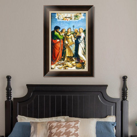 INVIN ART Framed Canvas Art Giclee Print Series#172 by Raphael/Raffaello Sanzio Wall Art Living Room Home Office Decorations