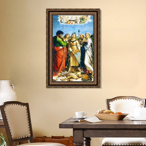 INVIN ART Framed Canvas Art Giclee Print Series#172 by Raphael/Raffaello Sanzio Wall Art Living Room Home Office Decorations