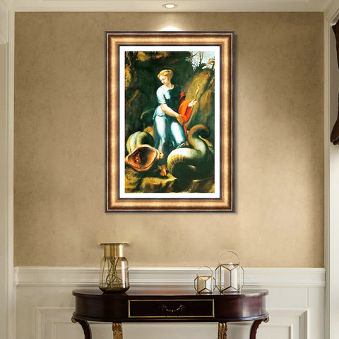 INVIN ART Framed Canvas Art Giclee Print Series#175 by Raphael/Raffaello Sanzio Wall Art Living Room Home Office Decorations