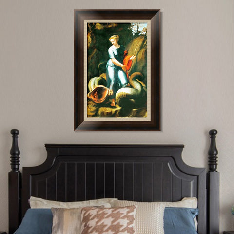INVIN ART Framed Canvas Art Giclee Print Series#175 by Raphael/Raffaello Sanzio Wall Art Living Room Home Office Decorations